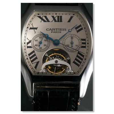 045時計の写真撮影_Cartierのトゥールビヨンのオークション用写真